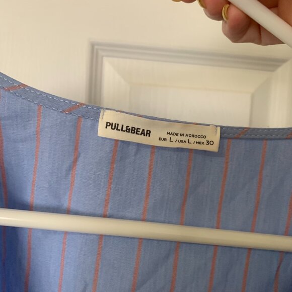 Pull&Bear Blue Striped Blouse - Picture 5 of 5